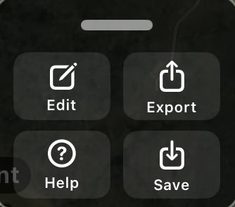 Edit, Export, Help, Save panel